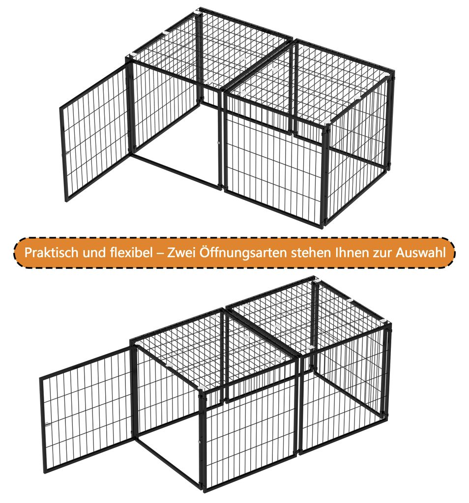 Modulárna psia búda Basics, 160x80x80 cm, flexibilná psia Obrázok produktu 