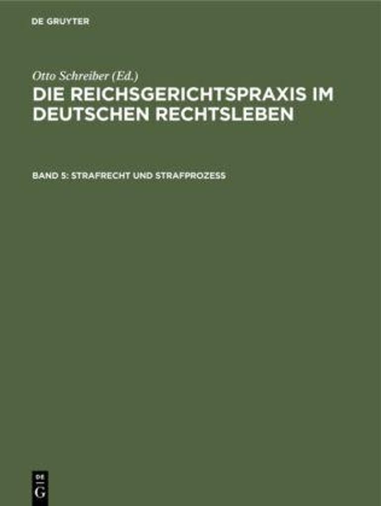 Strafrecht und Strafprozeß