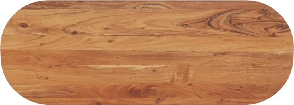 Top Ovale Acacia 140x50x2,5 cm | Piano di Ricambio Legno Massiccio