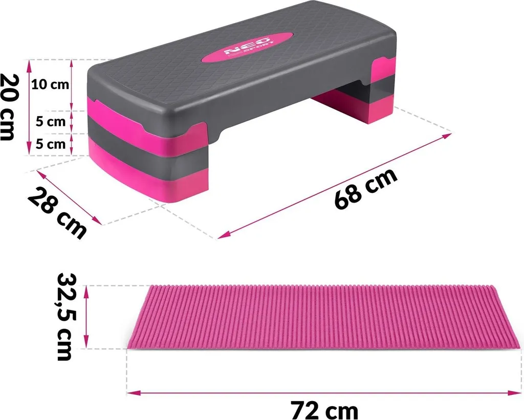 Step NS-400 Rose 3 Niveaux de Hauteur avec Surface Antidérapante - 9