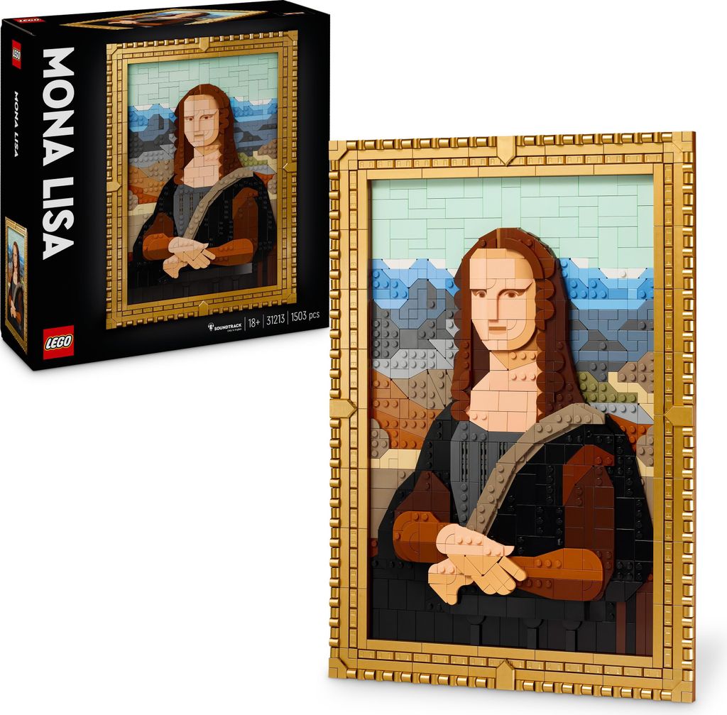 LEGO Art Mona Lisa, Set für Erwachsene, Gemälde von Leonardo da Vinci zum Aufhängen, kreative Aktivität für Männer und Frauen, Geschenk für ...