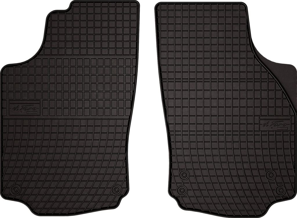 Gummifußmatten passend für Opel Combo C (Kombi 1. Reihe, Bj. 2001-2011) – schwarz, passgenau, mit Befestigungen set 2 Stk. - Gummi-Automatten