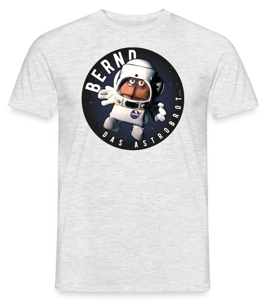 Spreadshirt Bernd Das Brot Astrobrot Rund Männer T-Shirt, 4XL, Grau meliert