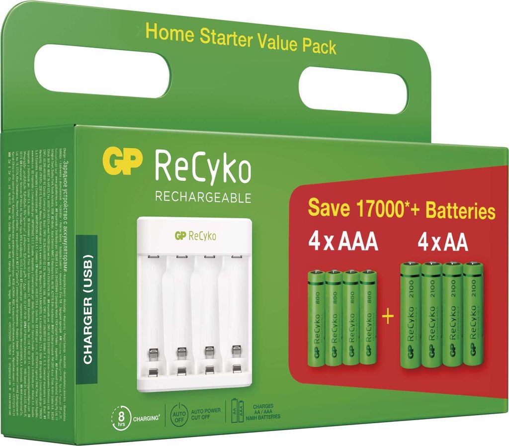 GP Nabíječka baterií Eco E411 + 4× AA 2100 + 4× AAA 800, Obrázek produktu 6