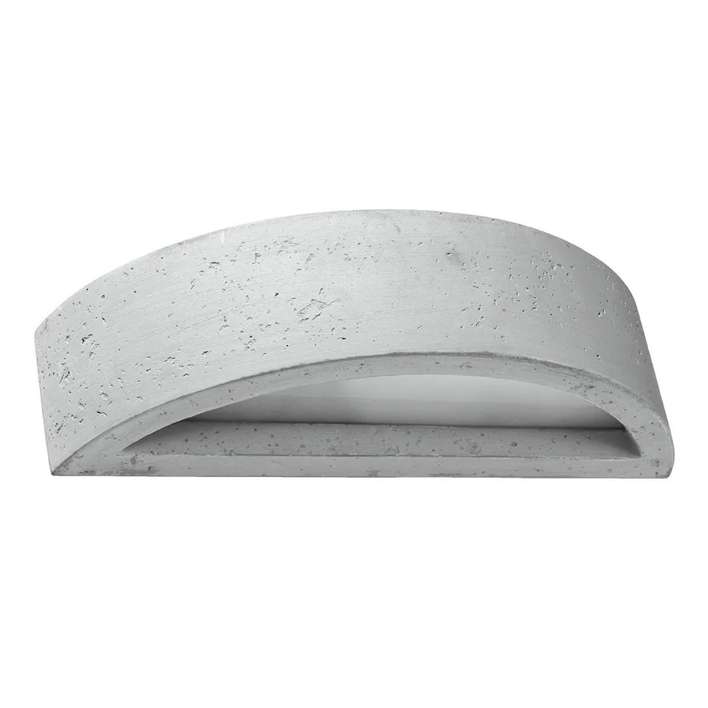 Applique en béton gris et verre ATENA 40cm, luminaire E27 design chic