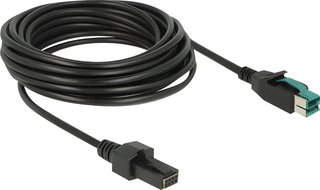 Delock 85486 Cavo USB Alimentato 12V a 2x4 Pin Maschio - 5 Metri