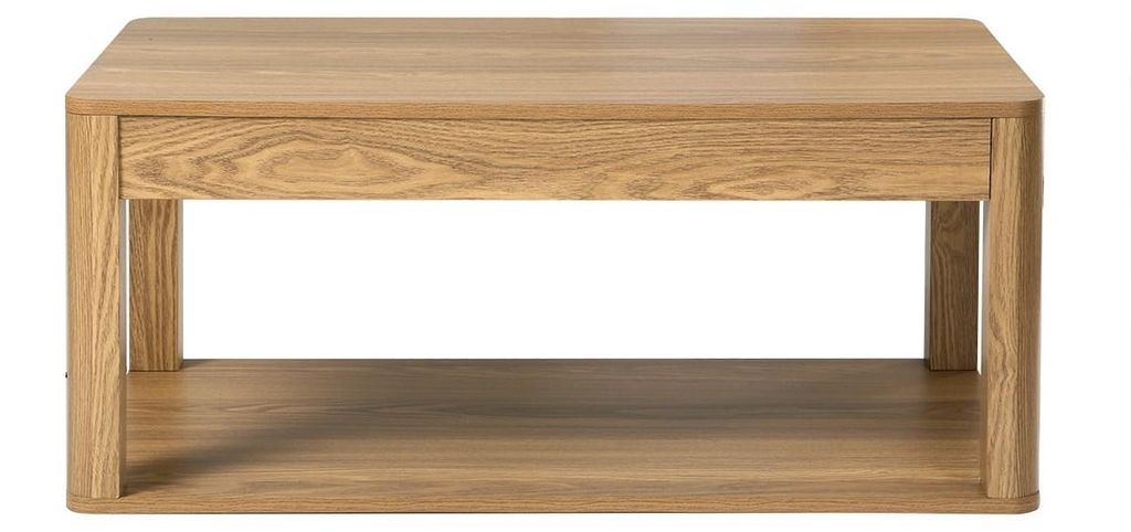 CALICOSY - Couchtisch mit ovaler Tischplatte und Beinen aus echtem Rattan, L120 cm - TALIA