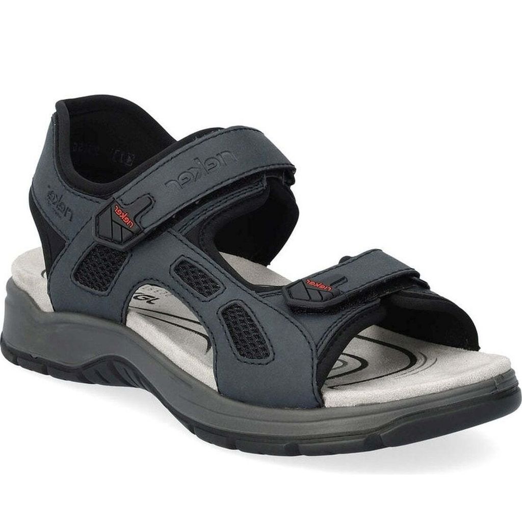 Rieker FSK Herren Sandalen Sandaletten Trekkingsandalen denim/schwarz 46
