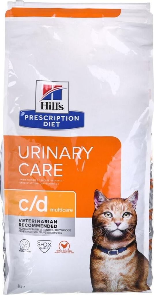 Pienso Hill's Feline c/d Urinary Care Multicare Adulto Pollo 8 kg