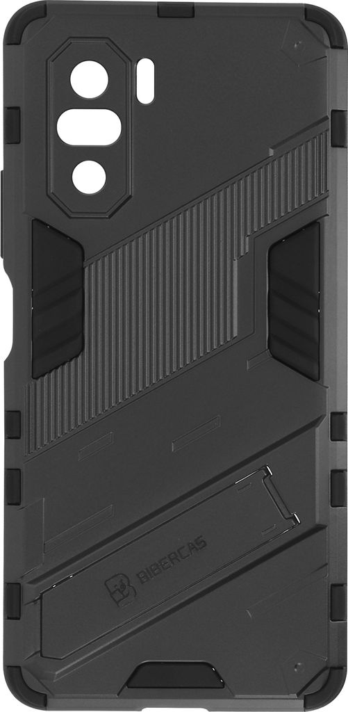 Kickstand II stoßfeste Hülle mit Ständer für Xiaomi Poco F3 / Mi 11i – Schwarz