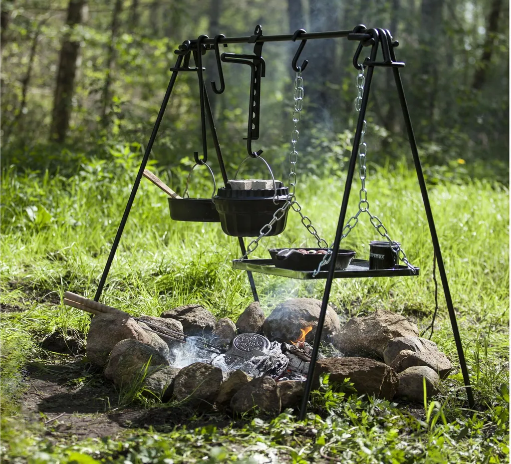 Petromax Feuerbrücke Support de Cuisson Robuste avec Grille et Crochets - 9