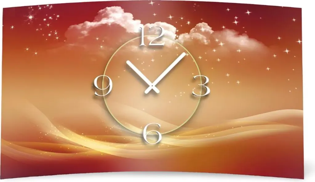 Horloge murale moderne au design abstrait de ciel étoilé pour salon