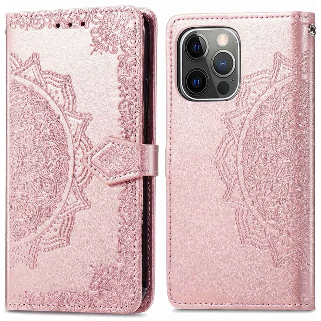 imoshion Mandala Klapphülle iPhone 13 Pro - Rosé gold