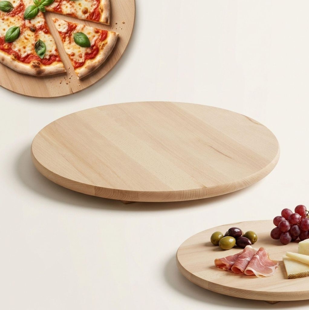 Runde Holzschneideplatte, Durchmesser 50 cm, zum Schneiden Produktbild 