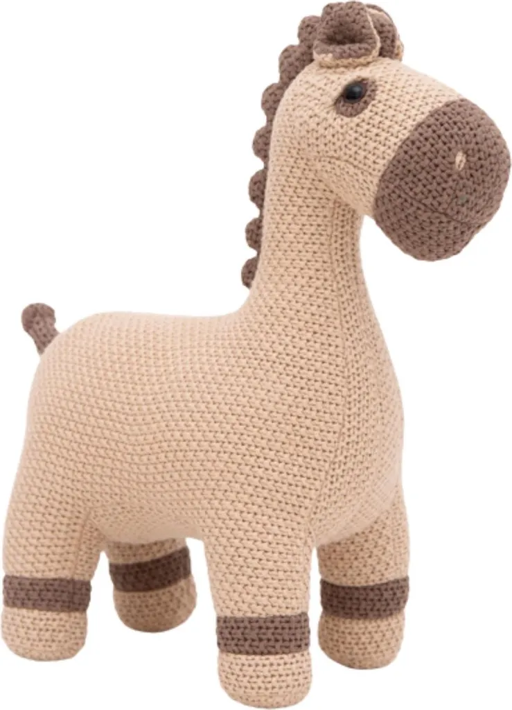 Mini peluche cheval en coton Crochetts LT-M18_M doudou fait main