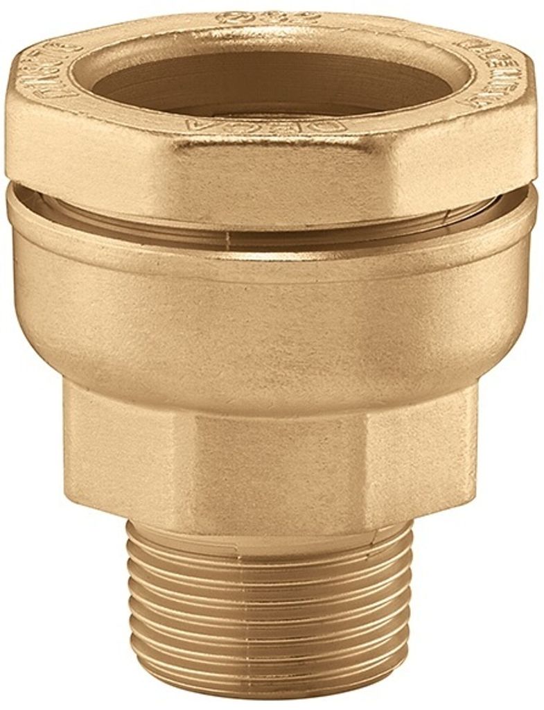 Caleffi Messing Verschraubung 32mm x 1" Aussengewinde Klemmverbinder PE-Rohr