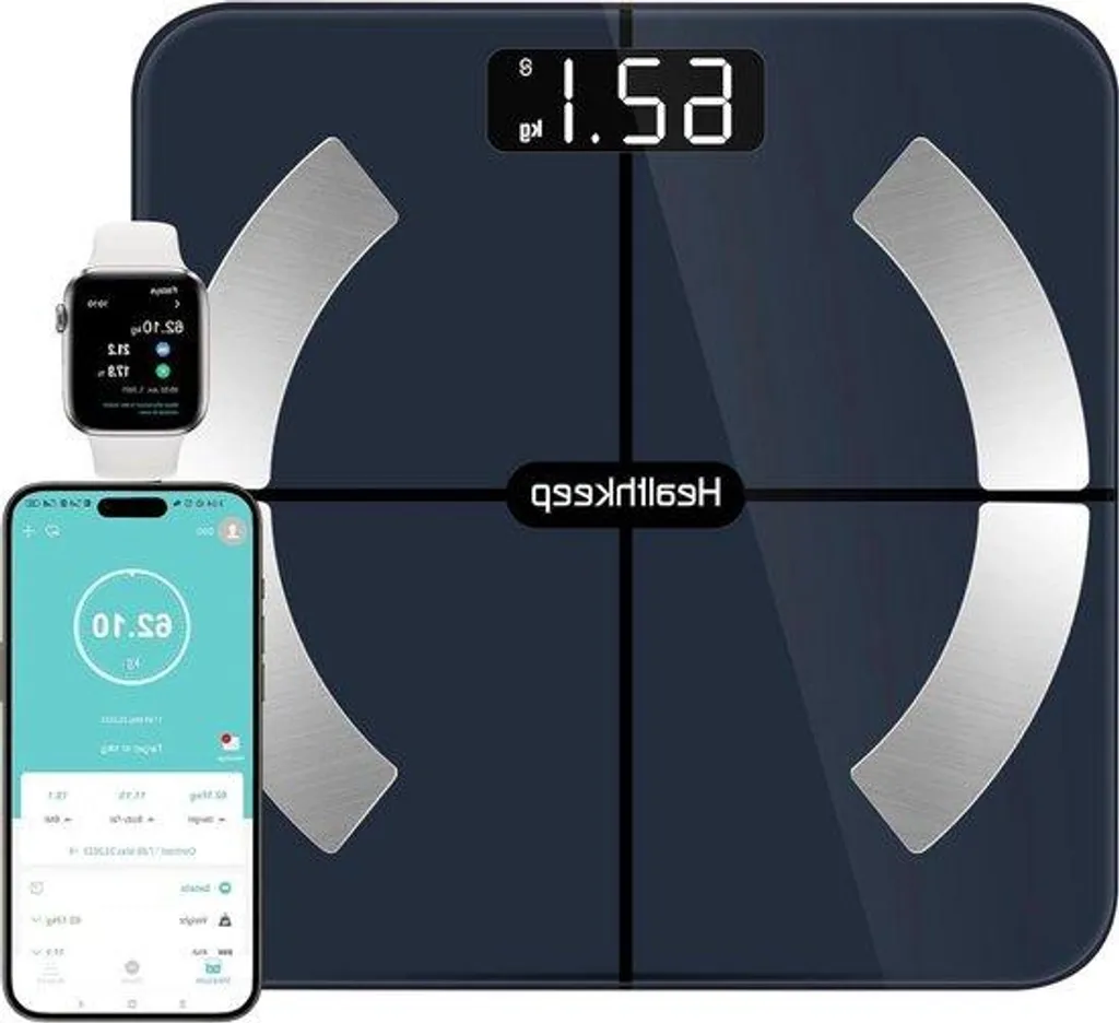 Pèse-personne connecté pour suivi de fitness, régime et masse grasse