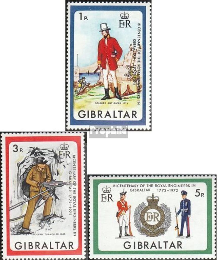 Briefmarken Gibraltar 1972 Mi 286-288 (kompl.Ausg.) postfrisch Pioniere