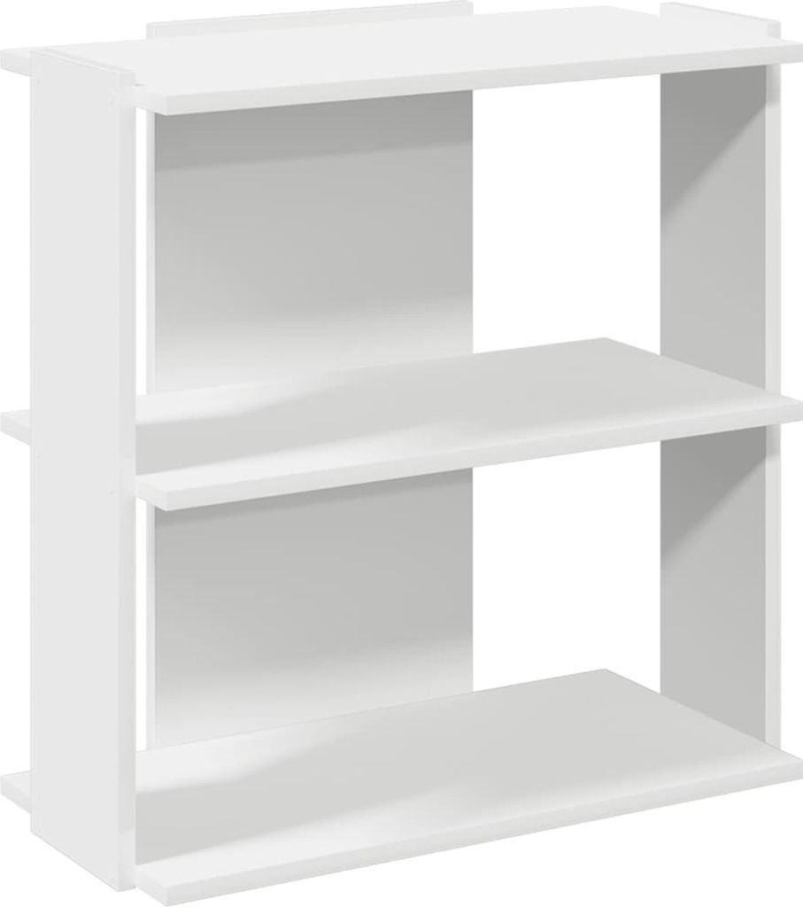 Bücherregal 3 Böden Weiß 60x30x60 cm Holzwerkstoff