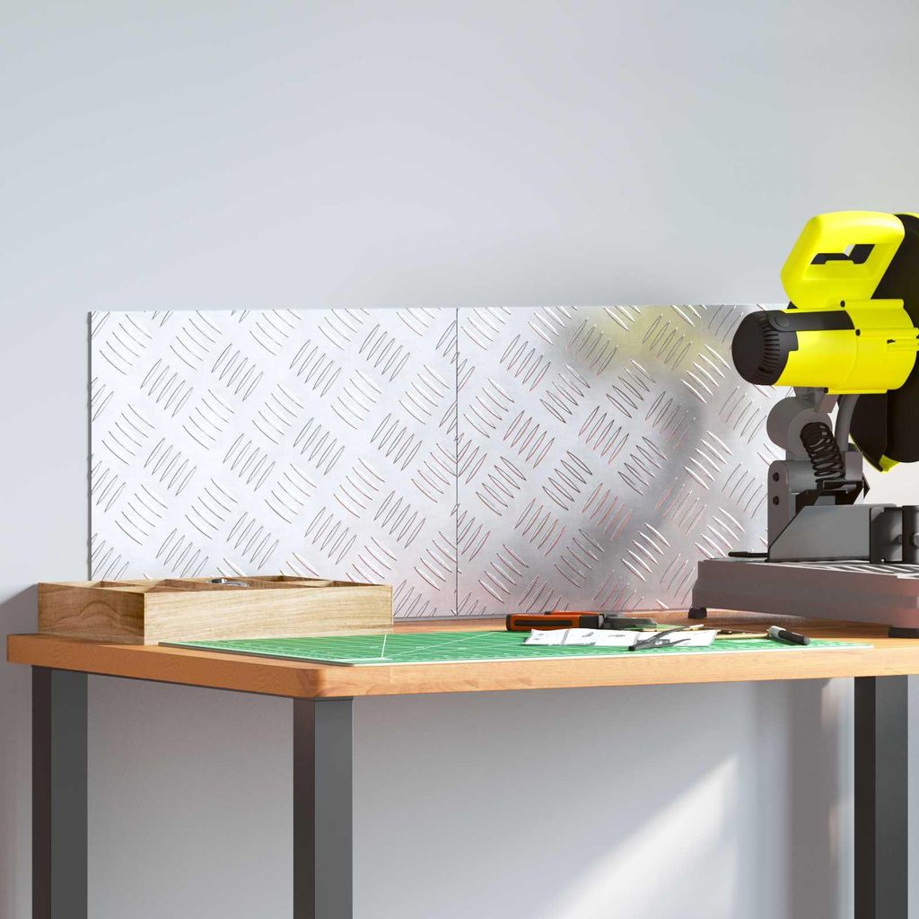 "2026 Promotion" Treppe Tritt Rechtwinklig 2 pcs Silber 40x30 cm Aluminium - Stufenmatten CC25670