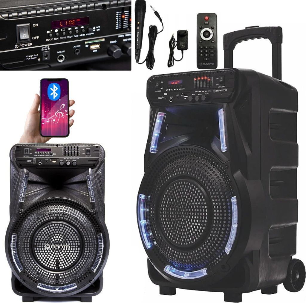 Velký Přenosný Bluetooth Reproduktor 40W Karaoke S Obrázek produktu 