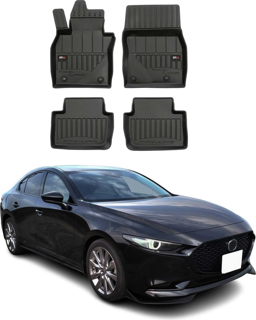 2019-2025 Mazda 3 Schrägheck Fußmatten TPE Schwarz 4 tlg Produktbild 