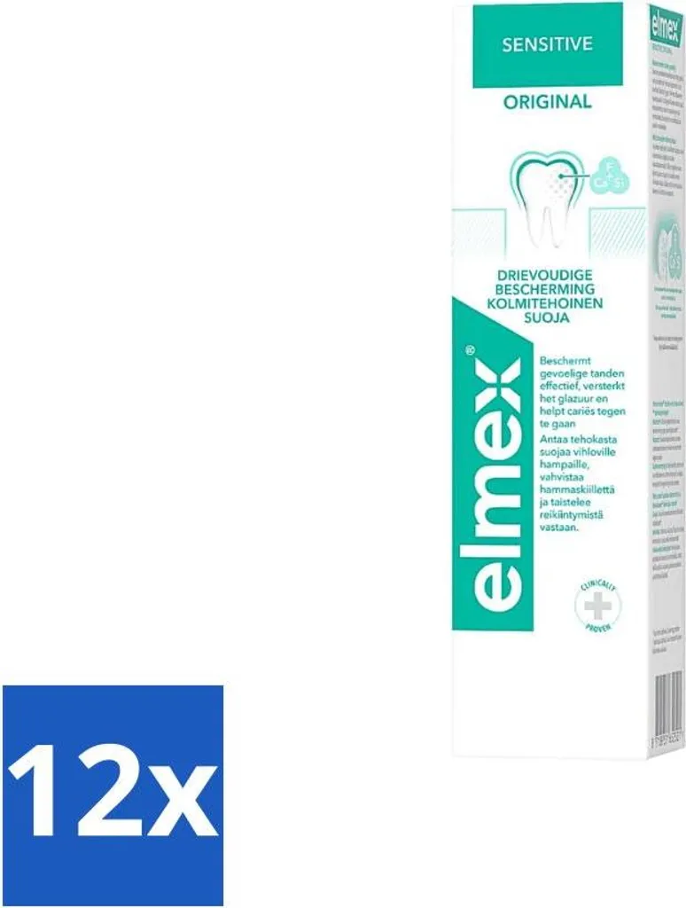 Elmex Sensitive 12 Pezzi - Dentifricio per Famiglia Denti Sensibili