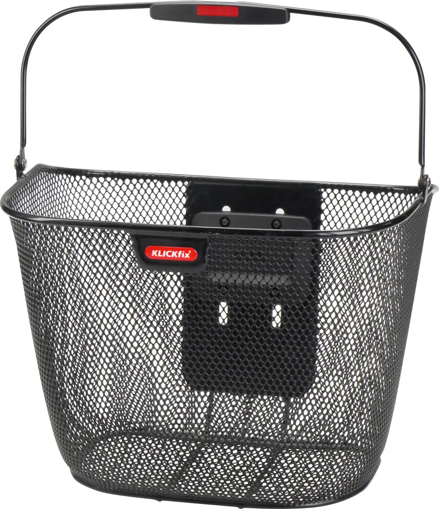 Panier avant de vélo réglable en hauteur 16L KLICKfix Uni Plus noir