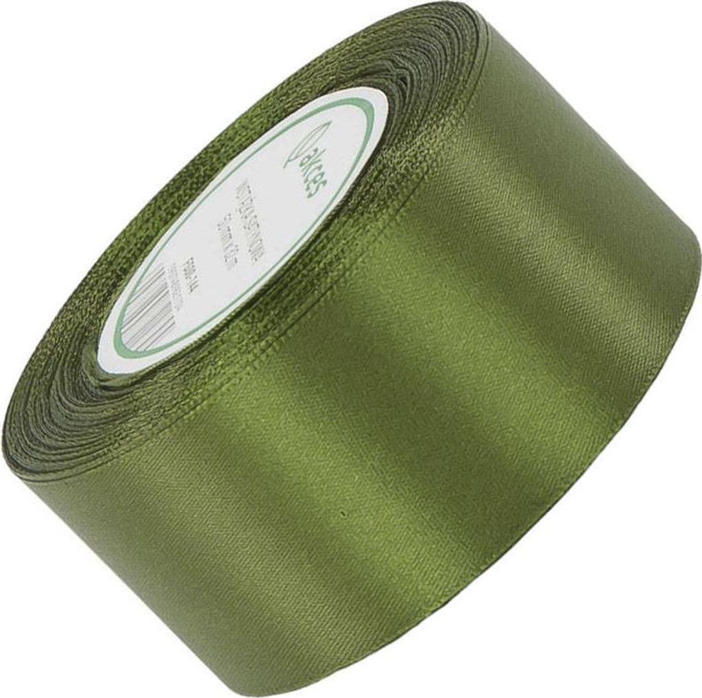 Wstążka satynowa zielona 50mm - 32mb Zdjęcie produktu 