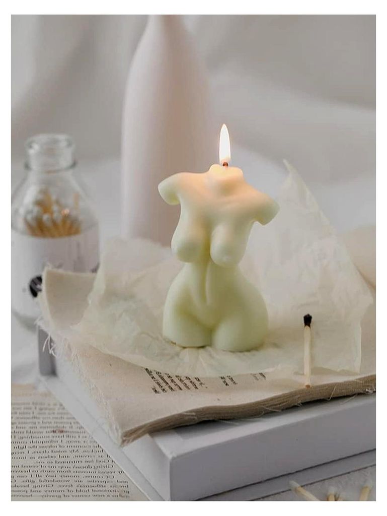 Bubble Candle - Würfelförmige Sojawachskerzen, Kerze in weiblicher Körperform, ästhetische Wohnraumdekoration, Duftkerzen-Set, 2 Stück, für Z...