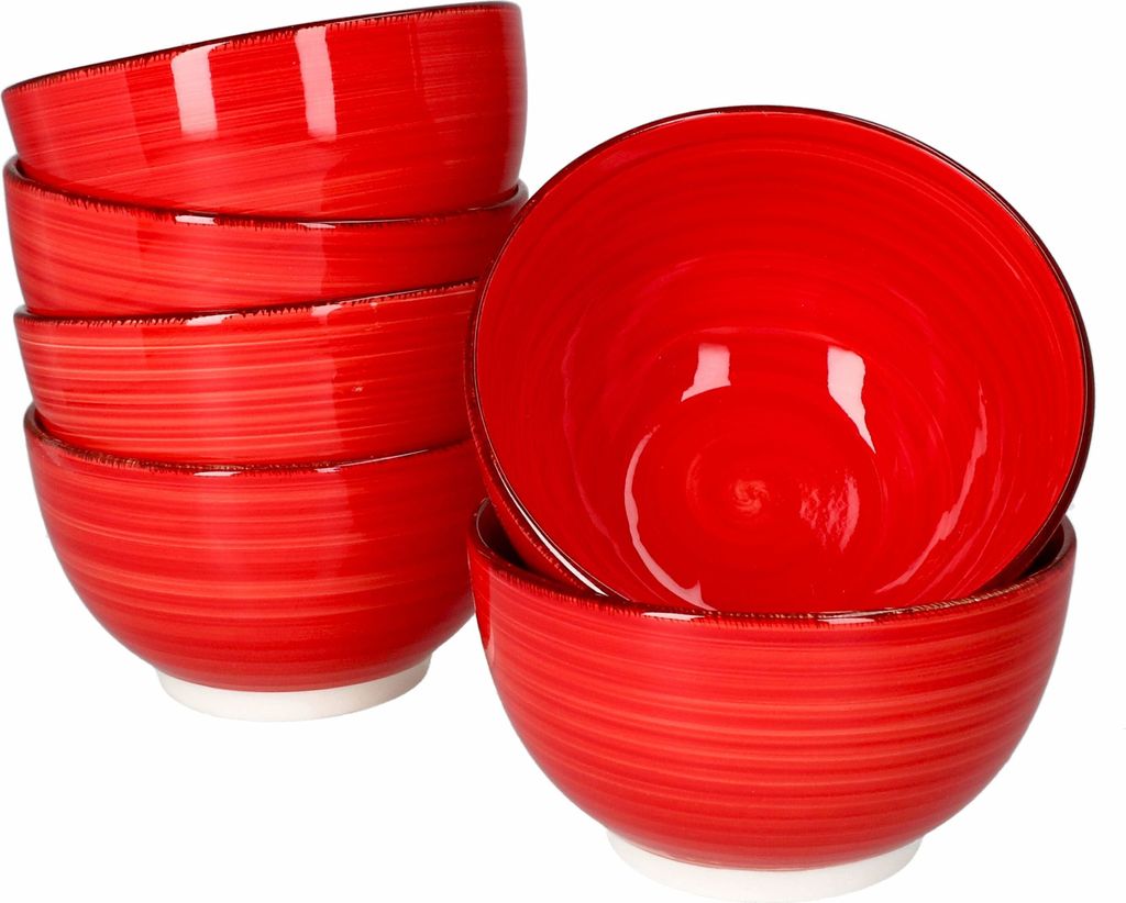 sada 6 misek Chrissi Bowl Červená 600ml dezertní miska Obrázek produktu