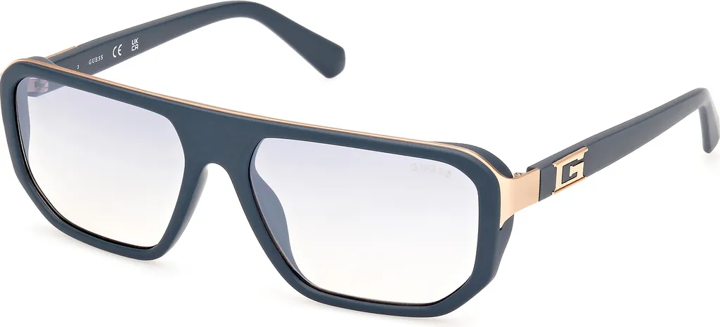 Guess GU00124 5920C: Occhiali da Sole Geometrici Uomo Matte Grey