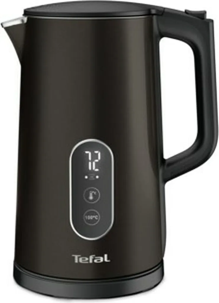 Bouilloire électrique Tefal en Inox Noir 1,7 Litre pour Petit-Déjeuner