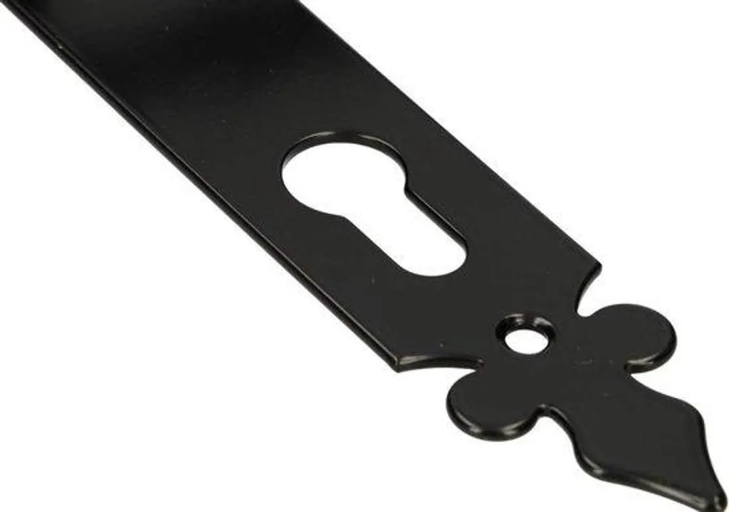 Poignée de porte inox noire PZ 90 mm résistante à la corrosion et UV