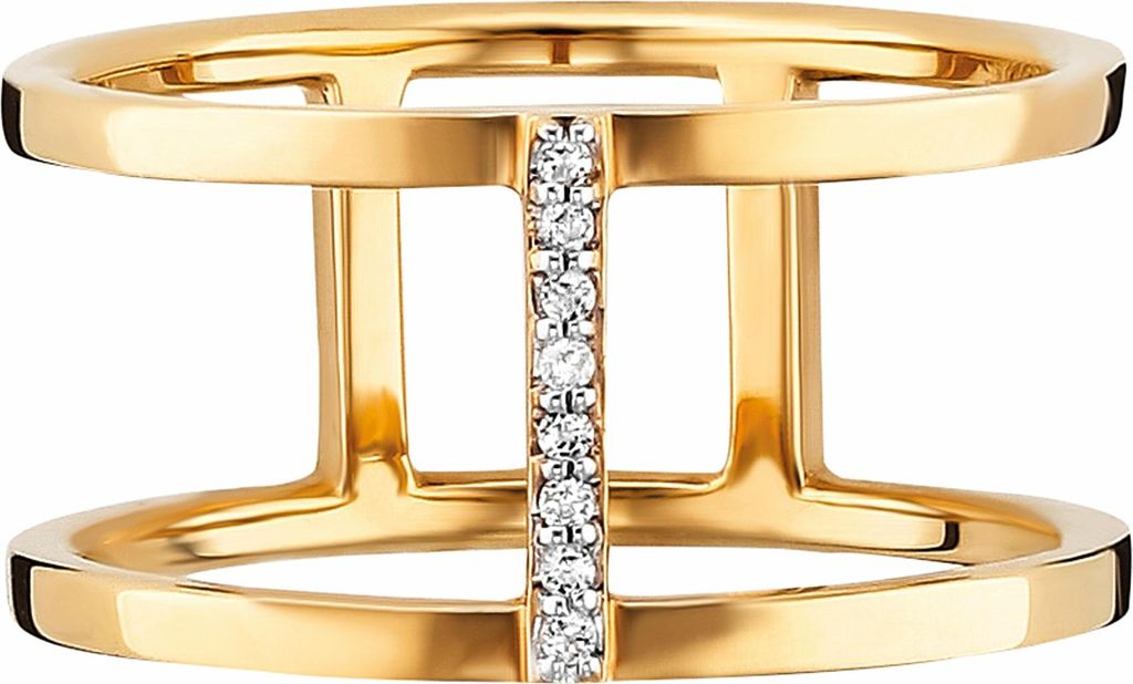 cai Ring 925/- Sterling Silber gelb 052 (16,6) Topas weiß 132270535