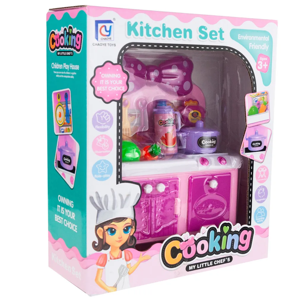 Cuisine pour enfants avec évier et brûleur Set-X20 en bois durable - 9