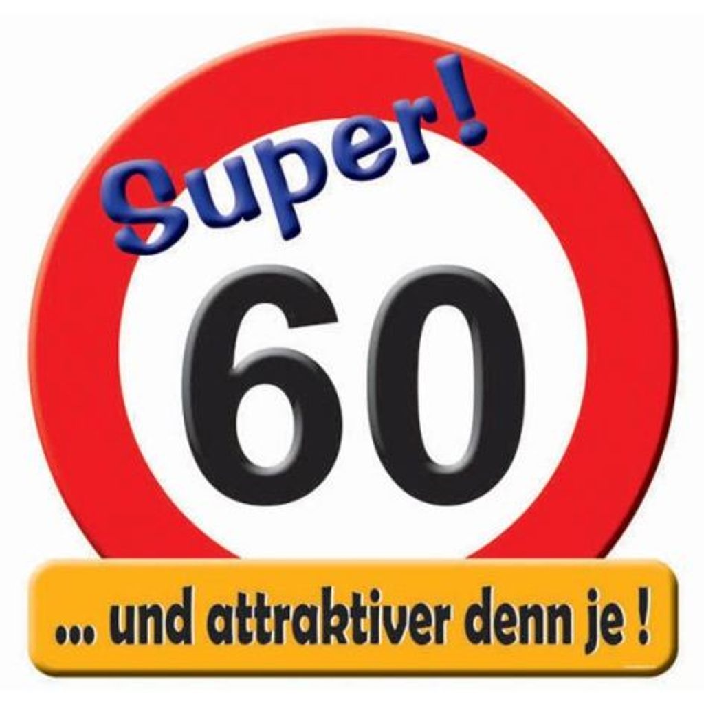 NEW CO VERTRIEBSGMBH Riesen Schild "Hurra!60 0 0 0 Produktbild 