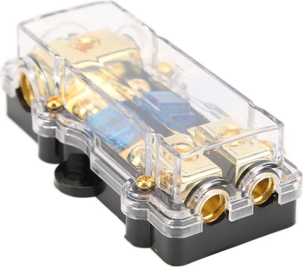 60A Leistungsverteilungsblock 1 aus 2 in hitzebeständigem Auto -Audio -Splitter -Sicherungshalter für Auto -Stereoverstärker