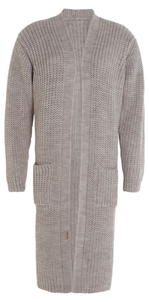 Knit Factory Marlo Lange Strickjacke - Iced Clay - 36/38 Produktbild 
