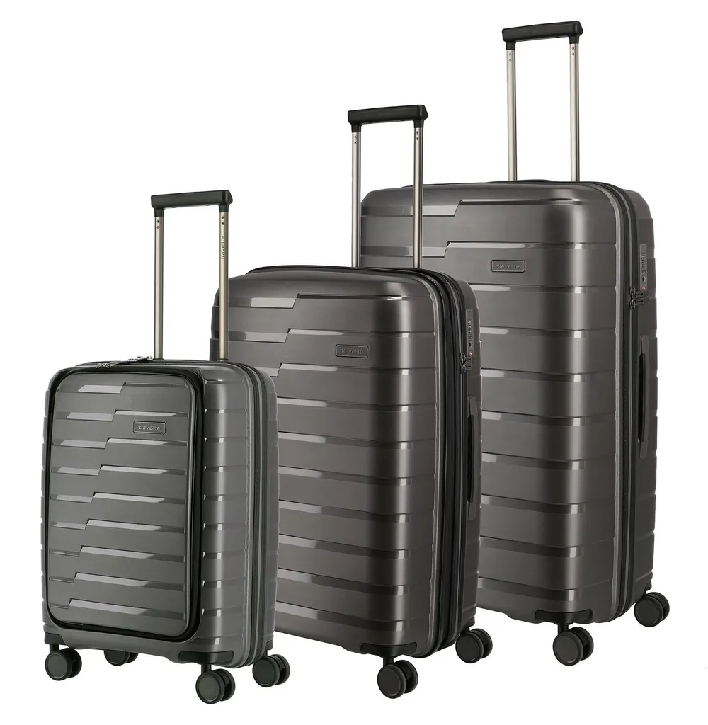 Valise Incassable Travelite Air Base - Grand Trolley L Gris 77cm TSA