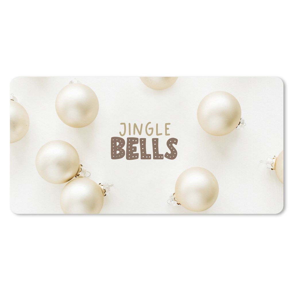 MuchoWow Mauspad Mousepad Weihnachten - Weiß - Zitat 60x30 cm - Mousepads - Maus Mat - Pad - Mausunterlage - Nachhaltig
