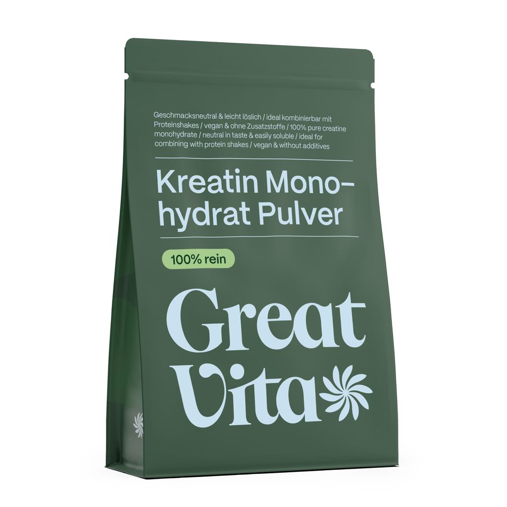 GreatVita Kreatin Monohydrat Pulver 1000g Produktbild 