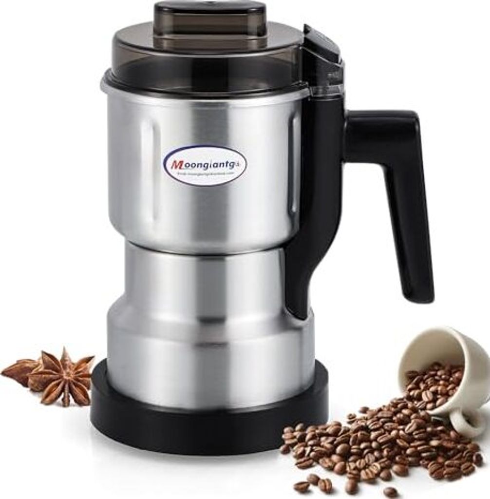 Moongiantgo Getreidemühle Elektrische Multifunktionale Ultrafeine Gewürzmühle & Kaffeemühle (250W 22000U/min, 200ml Kapazität, Edelstahl, für