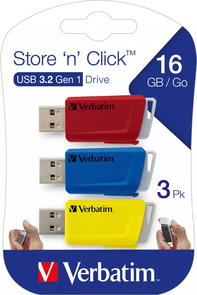 Verbatim Store 'n Click 3x16GB USB 3.2 - Recensione e Vendita