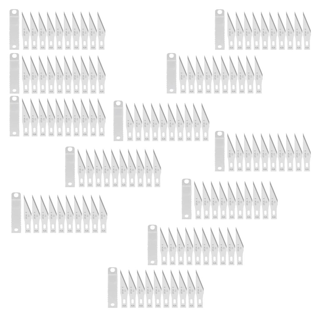 120 Stück Ersatzklingen für Bastelmesser #11 aus Edelstahl für Cutter und DIY-Arbeiten