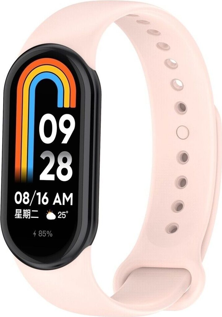 Strap-it Xiaomi Smart Band 8 Silikon Armband (Rosa)
