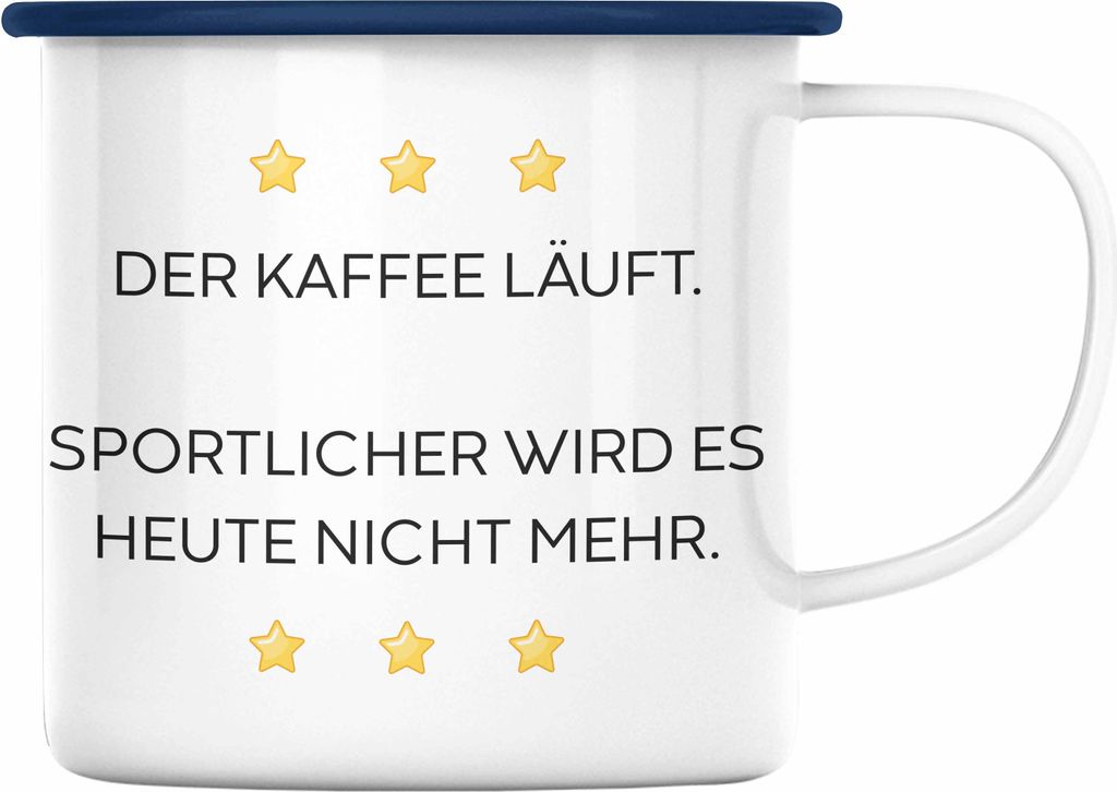 Trendation - Lustige Emaille Tasse mit Spruch für Frauen Männer Arbeit Büro Lustig Emaille Tassen Becher mit Sprüchen Kollegin Geschenk Sarkasm...