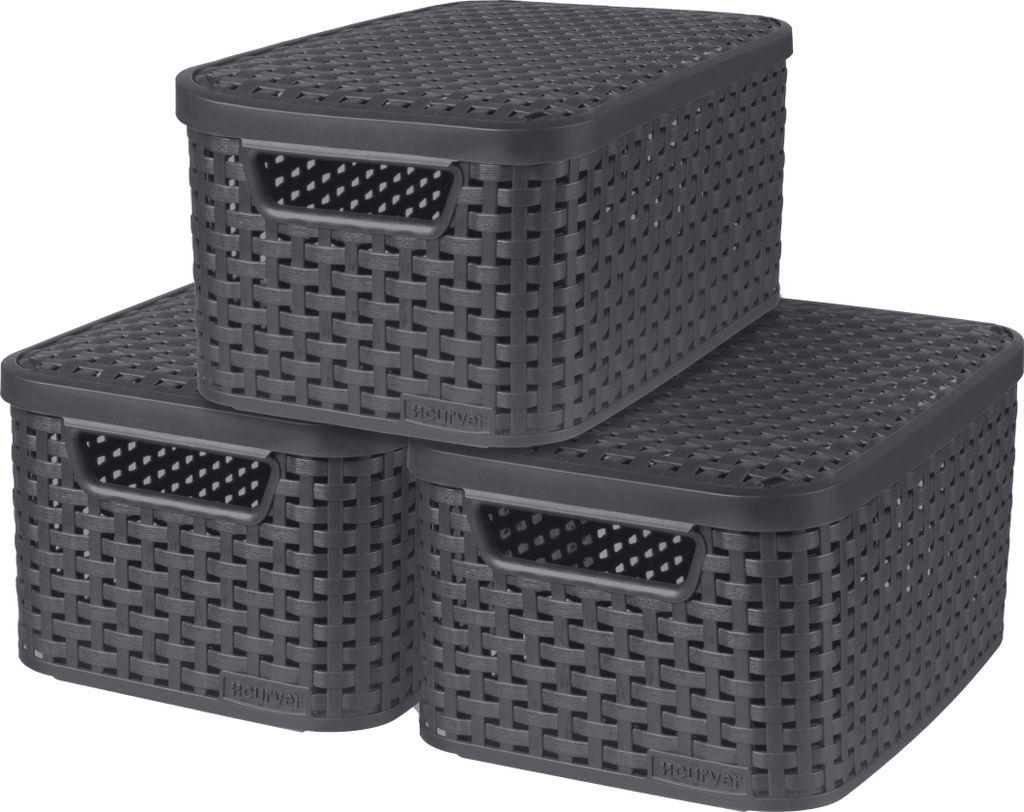 set di 3 STYLE Box S con coperchio antracite Immagine del prodotto 