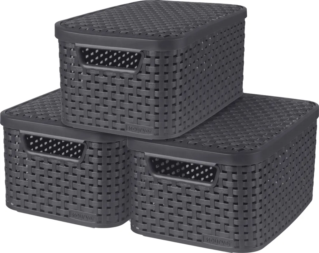 Dites adieu au désordre avec le lot de 3 boîtes STYLE Box S anthracite
