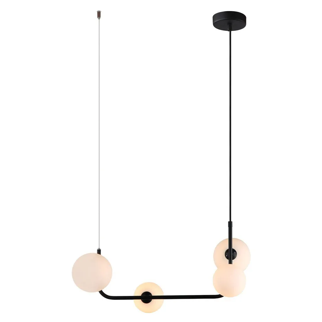 Italux Ferrand MDM-4123/4 BK: Lampadario Moderno Nero G9 per Interni